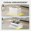 Lift Top Extendable Pedestal Coffee Table with Storage
