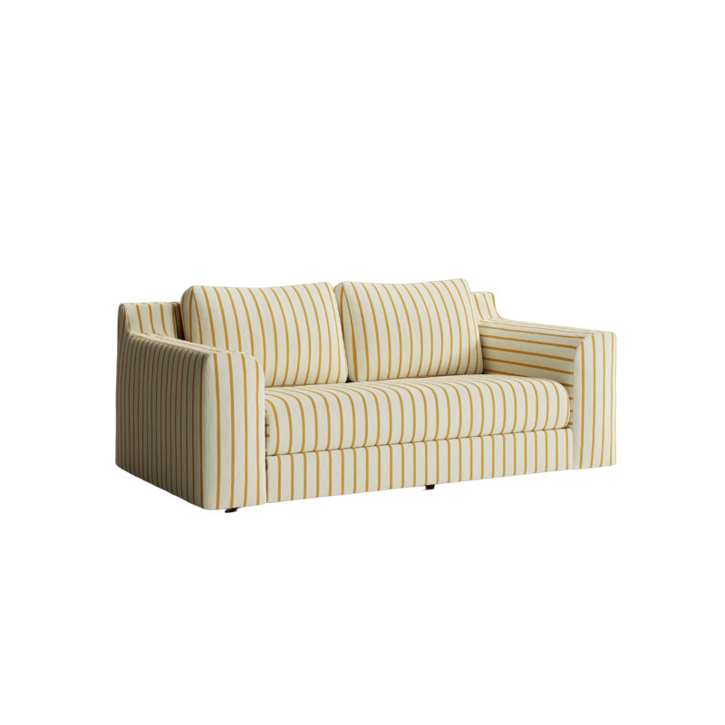Causeuse Elevate, Yellow Clay Striped Hemp Blend