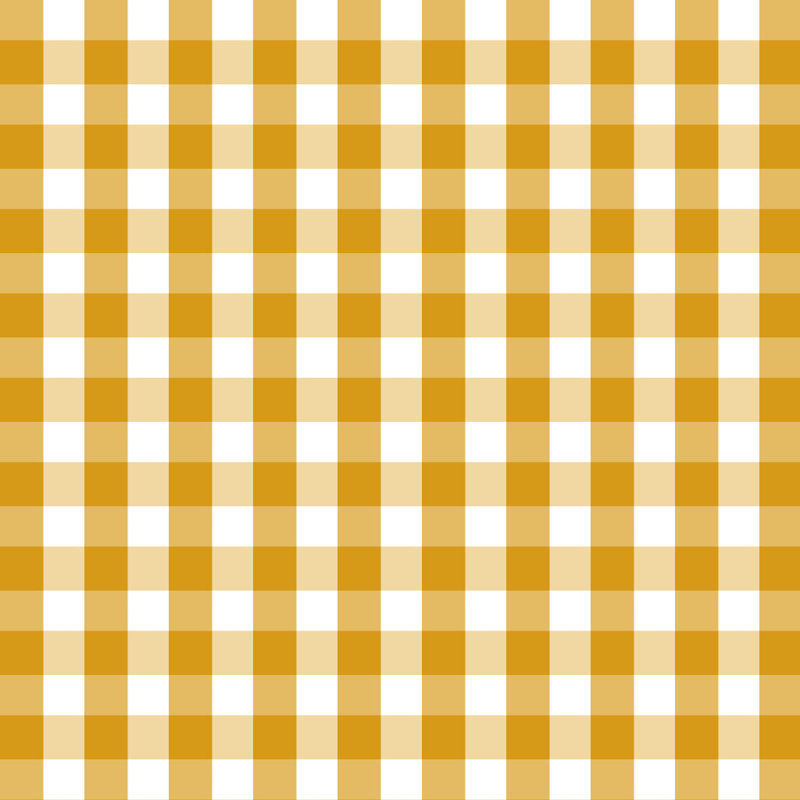 Gingham Pattern Tailored Bed Skirt 15" Drop Length, Gold, Twin XL