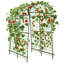 7-Cross-Tube Metal Trellis – 230 cm High, 183 x 115 cm, PE-Coated Weatherproof Plant Support for Raised Beds & Vegetable Gardens