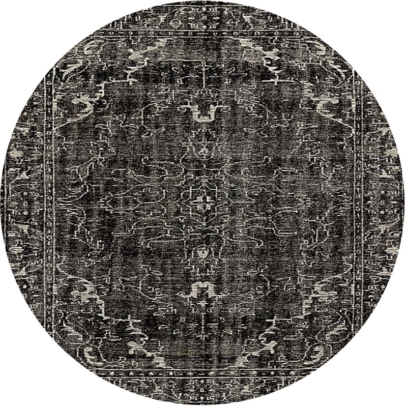 Harrodsburg Oriental Indoor Rug, Round 3'