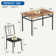 Dining Table Set For 4, Kitchen Table And Chairs Set For 4, Rectangular Kitchen Table Set