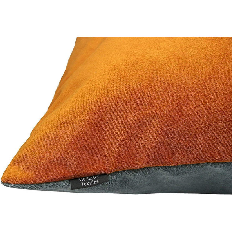 Square Floor Cushion, Burnt Orange/Grey