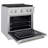 ZLINE 30 in. 4.2 cu. ft. Paramount Dual Fuel Range W/ 4 Burner Gas Cooktop & Electric Convection Oven in Stainless Steel (SDR30)