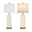 Élégante lampe de table 28 po inspirée de la coquille avec ports de charge USB, ampoules DEL et veilleuse-538493403