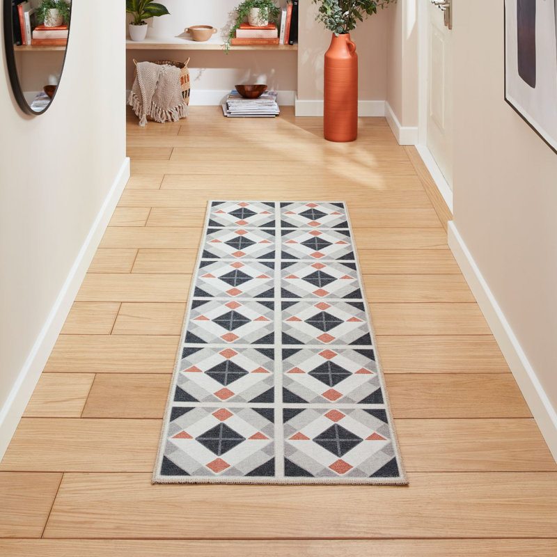 Victoria H1190 Grey/Orange, Rectangle 2'5" x 4'11"