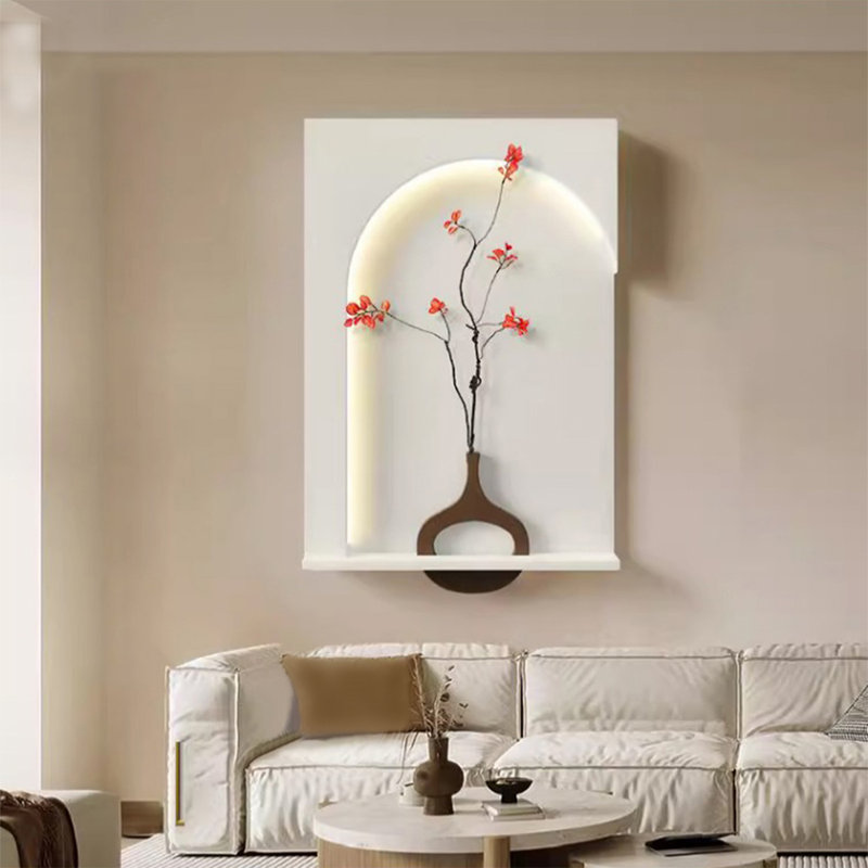 Art mural Mid-Century moderne en toile pour salon, H 47,24 po x l 31,5 po x P 1,97 po