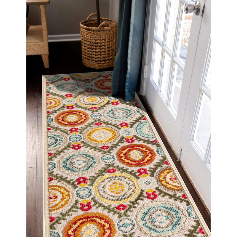 Tapis Bungalow Rose Oualida Caimin, Tapis de couloir 2 pi x 6 pi 1 po