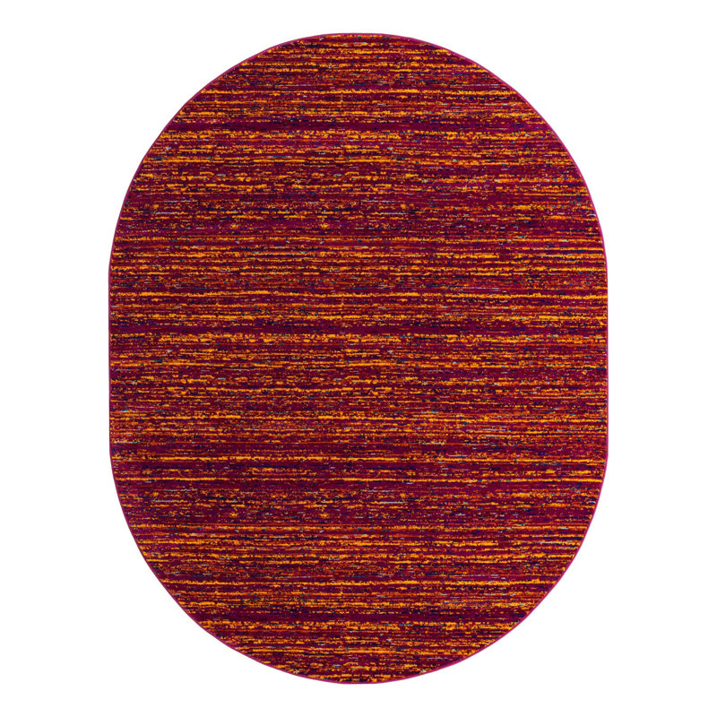 Manlia Abstract Indoor Rug, Oval 7'10" x 10'