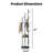 Steel Freestanding 9-Hook Coat Rack, Black-1757178469