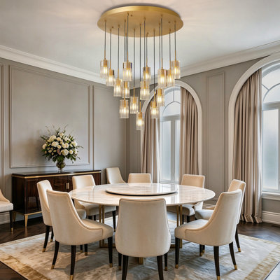 Lustre en cristal avec longueur réglable