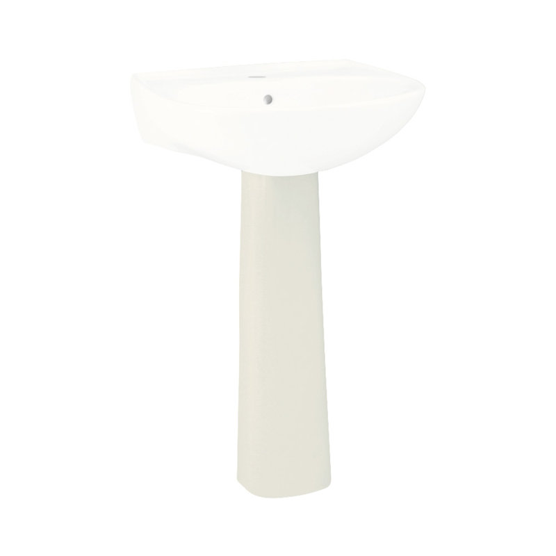 Base de piédestal de lavabo de salle de bain Sacramento, Biscuit