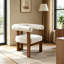 Chaise d'appoint moderne rembourrée avec accoudoirs ronds-1438792057