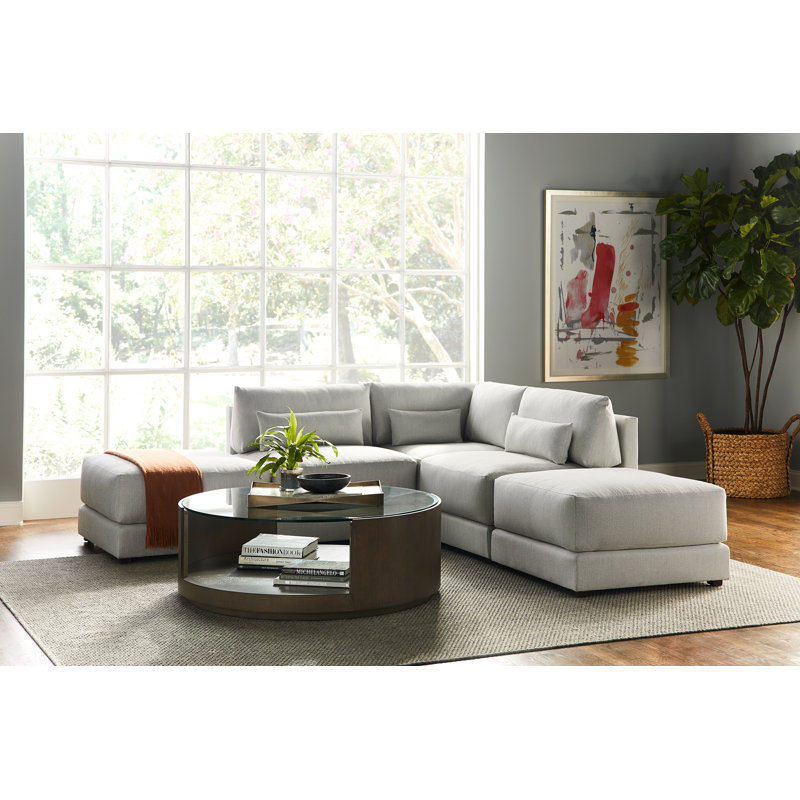 Dove Square Ottoman, Callaloo Cotton Polyester Blend