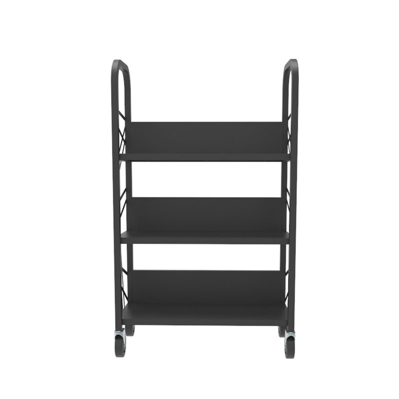 Fixturedisplays® Metal Book Cart Library Cart Pew Cart Mobile Book Storage School Book Organier 18465