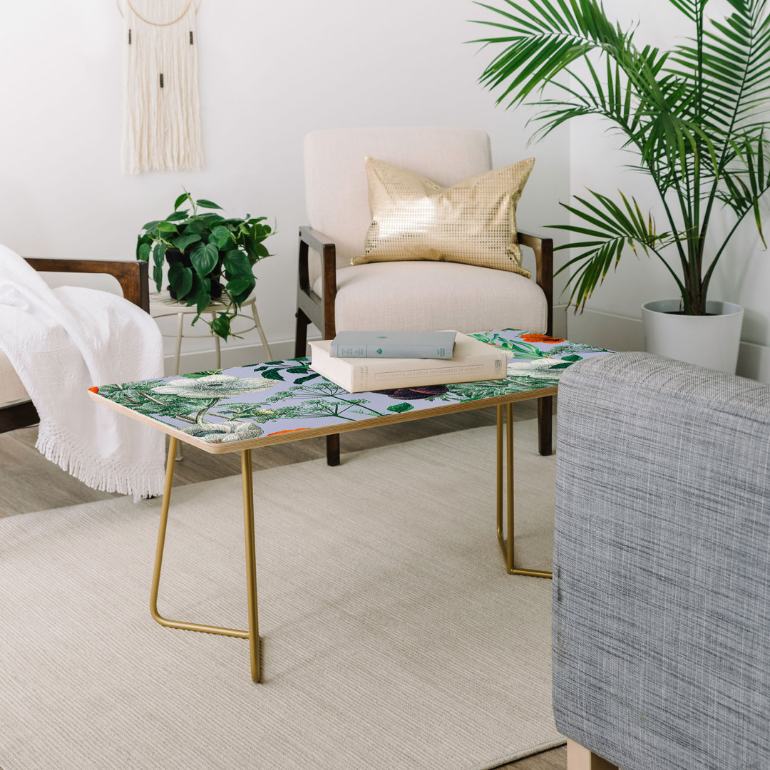 Solid Wood Top Coffee Table East Urban Home