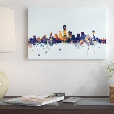 «Skyline Series: Dallas, Texas, USA», reproduction d'art sur toile tendue