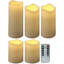 Set of 5 Waterproof LED Pillars, 3X4,4,5,5,6 Inch, White