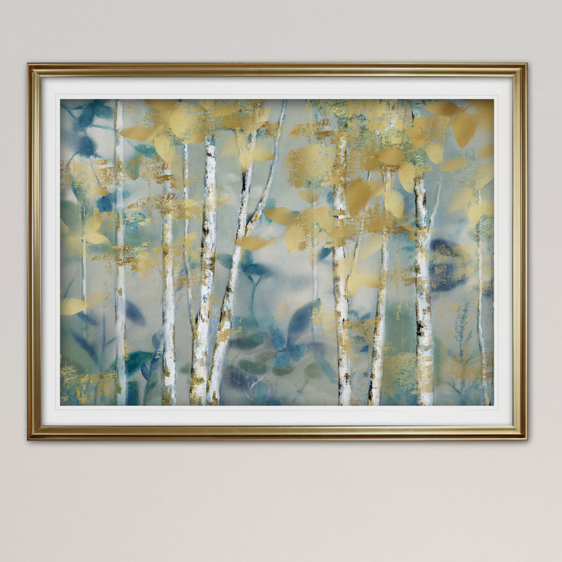 " Gilded Forest I ", Gold, 28" H x 38" W x 1.5" D