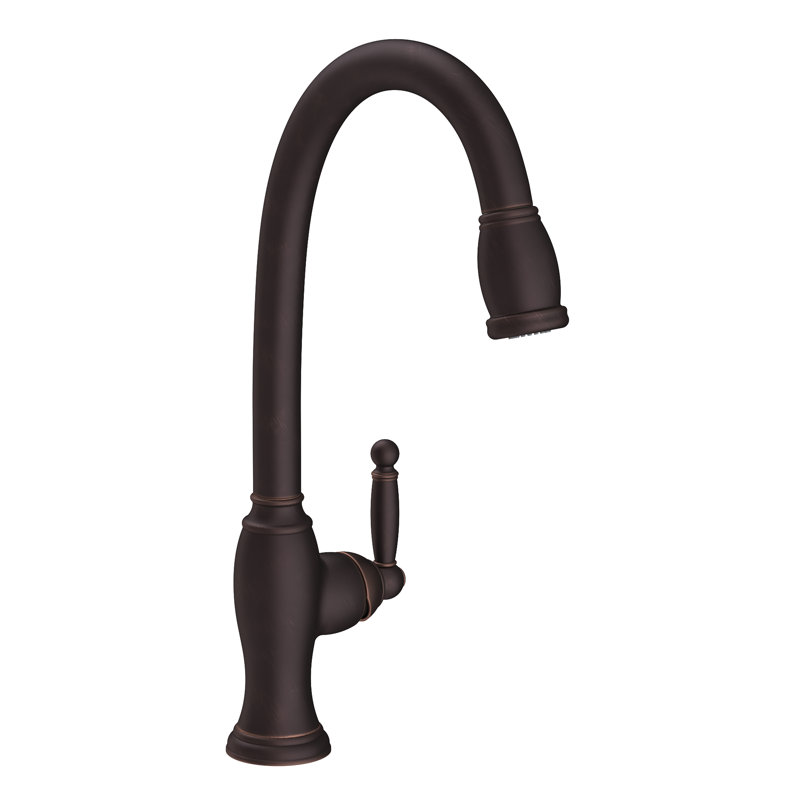 Nadya Single Handle Pull Down Kitchen Faucet, Venetian Bronze