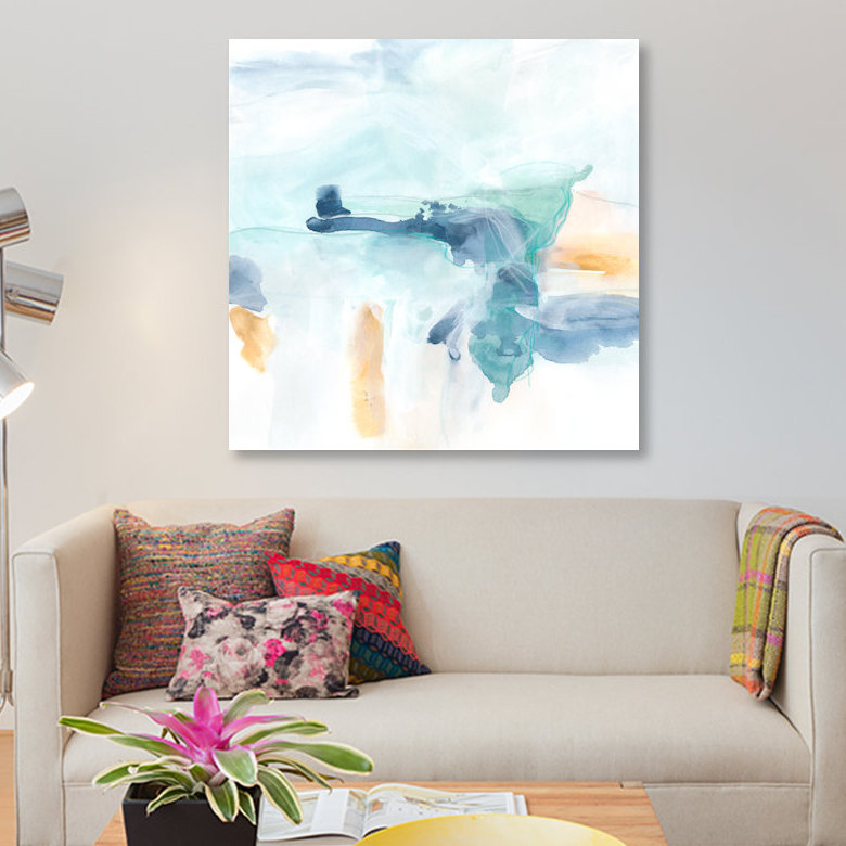 « liquid vista ii », impression sur toile, H 37 po x l 37 po x P 1,5 po, Toile tendue, Pas de tapis