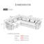 Canapé modulaire luxueux en velours Chesterfield