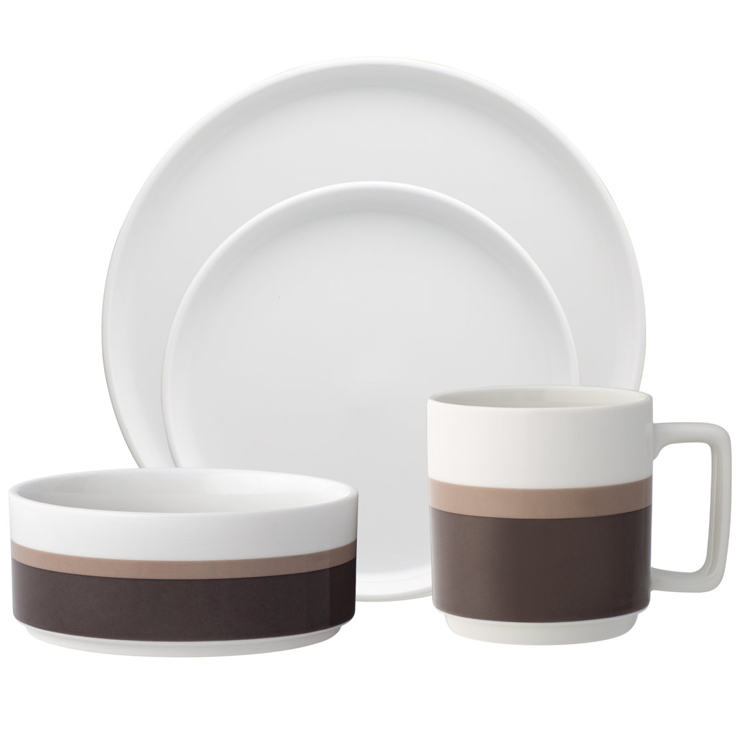 Noritake Colorstax Stripe 4-Piece Place Setting, Service for 1 Noritake 