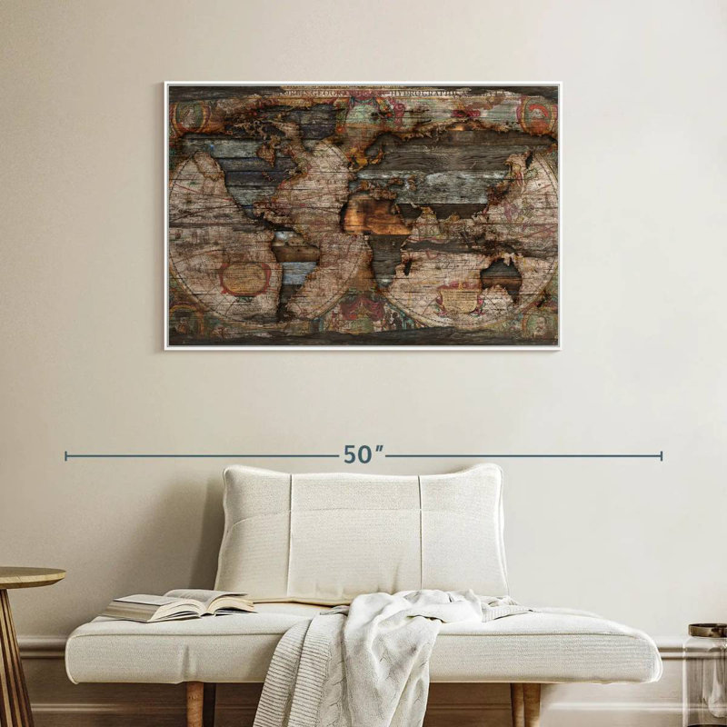 Begley récupéré, Cadre flottant blanc, 40 po x 27 po