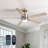 52'' Dimmable Ceiling Fan with Light, Bedroom Ceiling Fan with Reversible Dc Motor