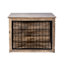 Cage pour chien de taille moyenne en bois avec deux portes - Coffre intérieur moderne