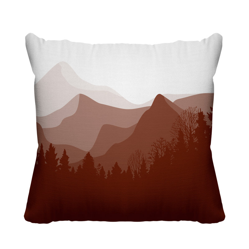 Coussin intérieur / extérieur Andor, L 19 po x H 19 po, Orange brûlé