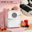 4L Skincare Mini Fridge - Cooler & Warmer, 6-Can Capacity, Round View Window + Removable Shelf, White For Dorm/Bedroom-123707503