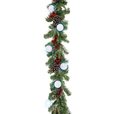 Ensemble de guirlandes de Noël 72 "avec baies de pin