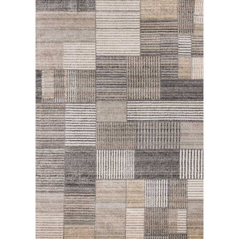 Tapis d'intérieur gris Beaumys, Rectangle 5 pi 3 po x 7 pi 7 po