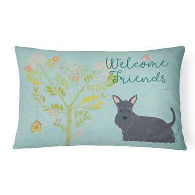  Coussin intérieur / extérieur Welcome Friends Scottish Terrier