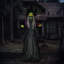 Plastic and Polyester Freestanding Halloween Decoration