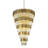 Transitional 60 Light Gold Tiered Crystal Chandelier-92361841-122499031