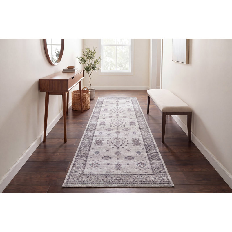 ELISE 2,6 x 7,6 6304-900 gris, Tapis de couloir 2 pi 6 po x 7 pi 6 po