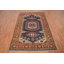 Tapis indien bleu à motif géométrique Viss 6 x 9