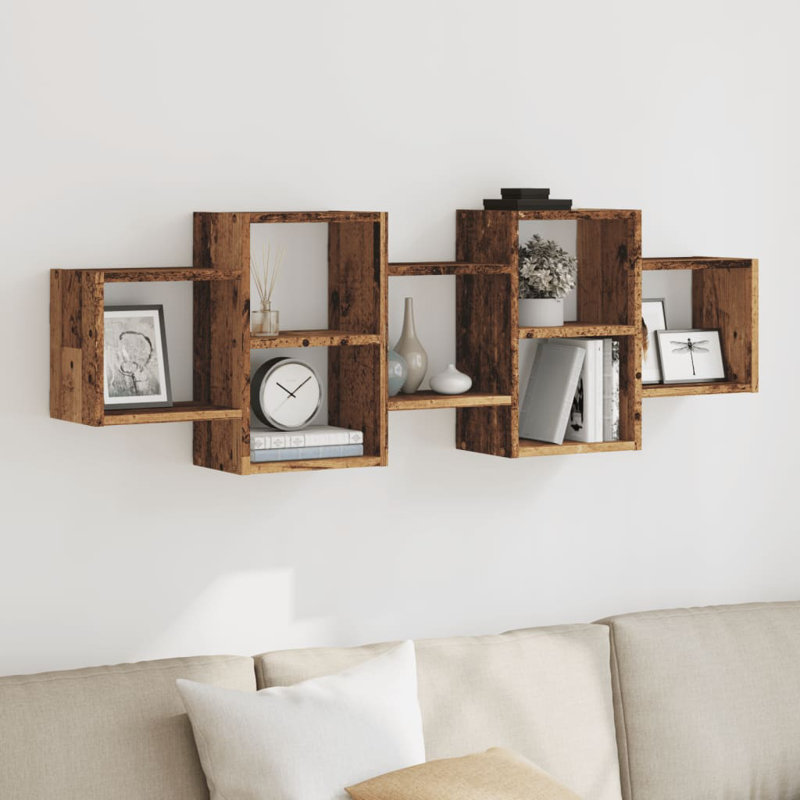 Roakes Floating Shelf, Old Wood, 42cm H x 129cm W x 18cm