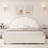 Burlyn Upholstered LED Bed Frame with Drawer & Adjustable Headboard-1210318531-1210572756