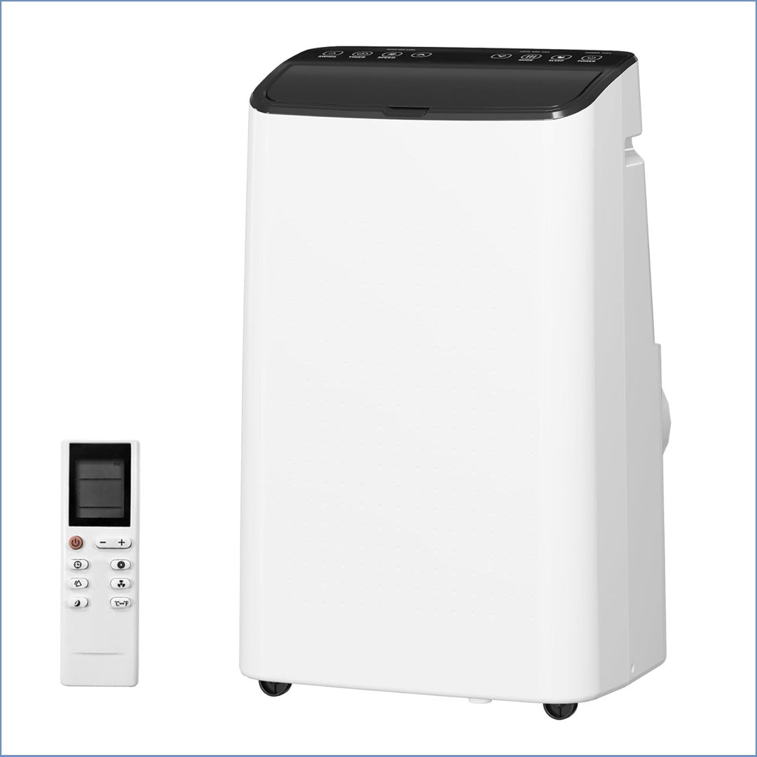 14,000 Btu Portable Air Conditioner With 3-in-1 Cooling, Fan & Dehumidifier, Covers Up To 750 Sq.ft, Remote Control, Smart Sleep Mode & 24h Timer For