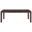 Table de salle à manger contemporaine brun foncé 7 pièces avec rallonge et 6 chaises d'appoint rembourrées Modern-490628678