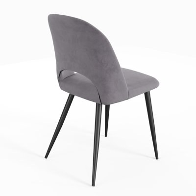 Alexavia 18'' H Velvet Upholstered Metal Side Chair