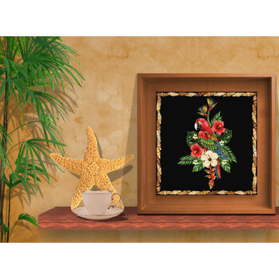 Finished Art-Parrot And Hibiscus