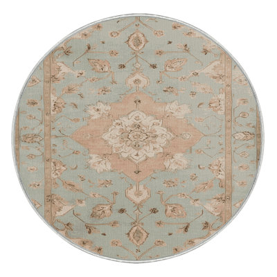 Machine Washable Tabriz Beige Area Rug