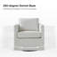Fauteuil demi-tonneau pivotant de style moderne l 29 po Nicha-94190894