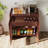 Mid Century Modern Sideboard Buffet Cabinet with Shutter Doors Coffee Bar Space