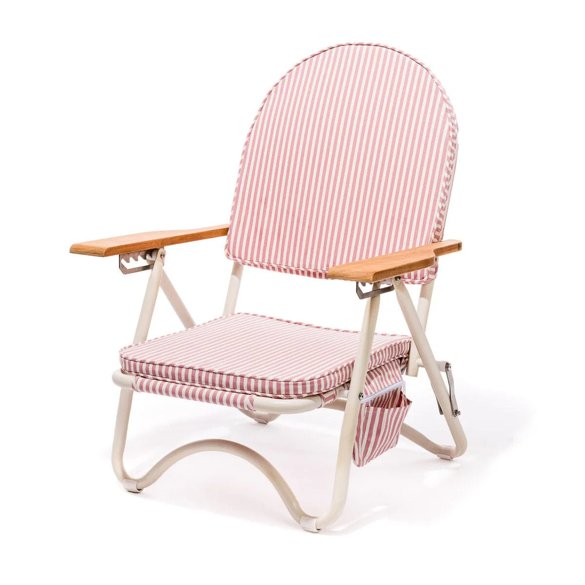Pam Reclining Beach Chair with Cushion, Pink