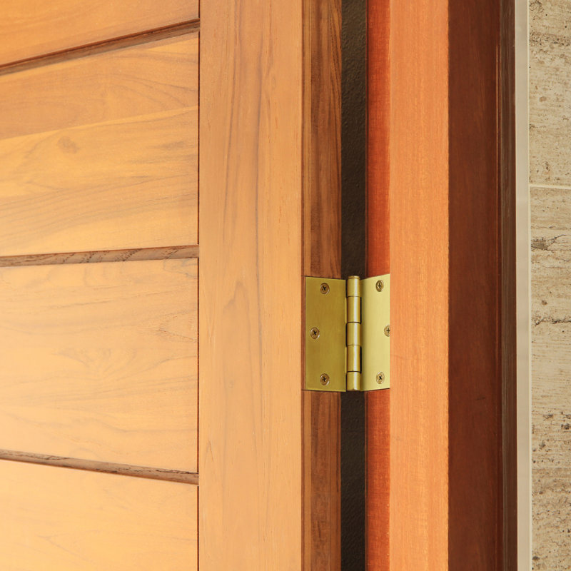 Satin Brass 3.5-inch Steel Door Hinges Set of 10